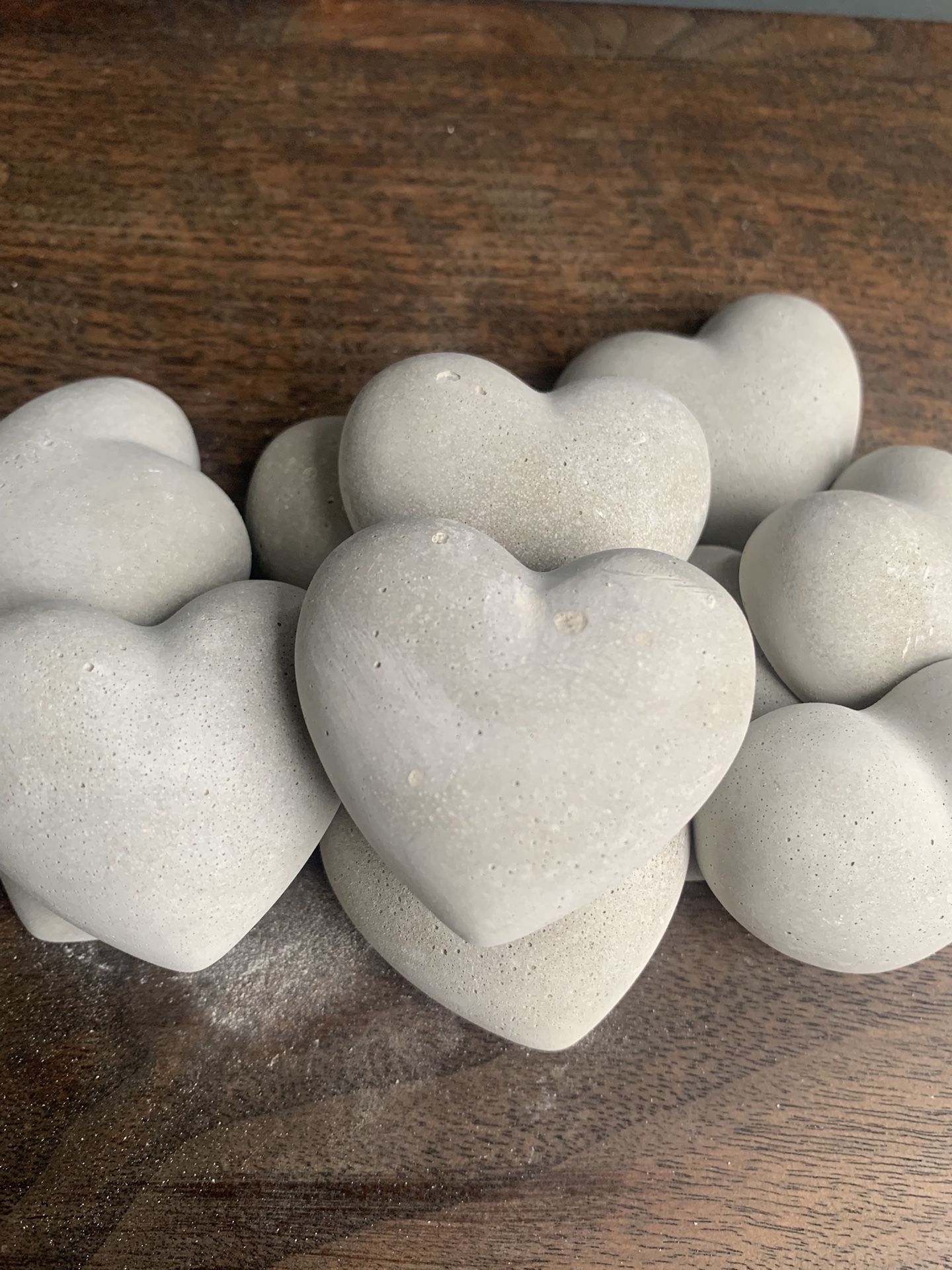  Decorative Cement Hearts  $1 Each
