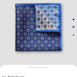 Blue Silk Pocket Square – Four Squares