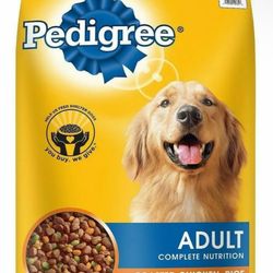 (30 POUNDS)PEDIGREE ADULT  NUTRITION ROASTED CHICKEN. RICE/ VEGETABLE DRY DOG FOOD