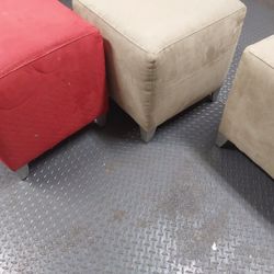 3 Fabric Stools