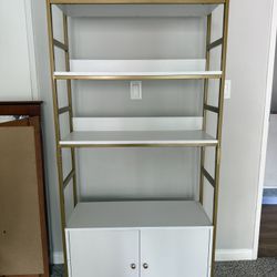 Standard White And Gold Book Case