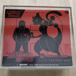 Destined Rivals Pokemon Center PC ETB Elite Trainer Box SEALED w/ Plastic Case