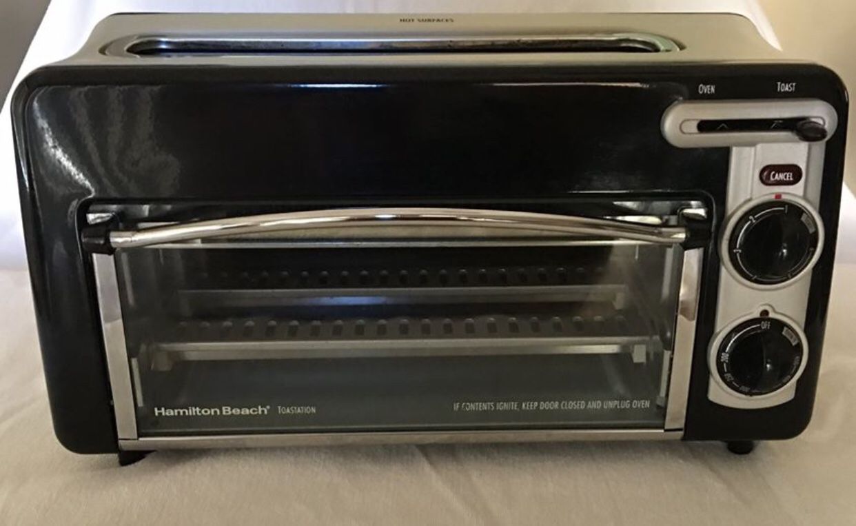 Hamilton Beach Toastation 2-in-1 2 Slice Toaster & Oven In Black