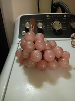 Pink grapes glass art