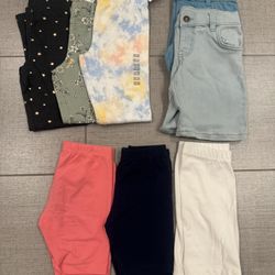Girls Youth Shorts / Pants Bundle - Size 7, Some New!! Osh Kosh, Carters, Cat & Jack