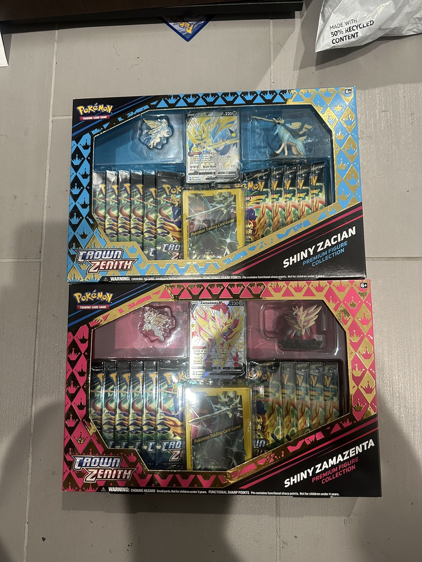 Shiny Zamamenta & Shiny Zacian Crown Zenith Boxes