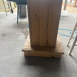 Wooden Patio Bar Height Table $10