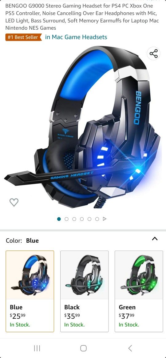 Bengoo Pro Gaming Head Set. Brand New.