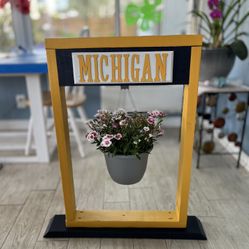 Hand Built Team Colors Plant Hanger