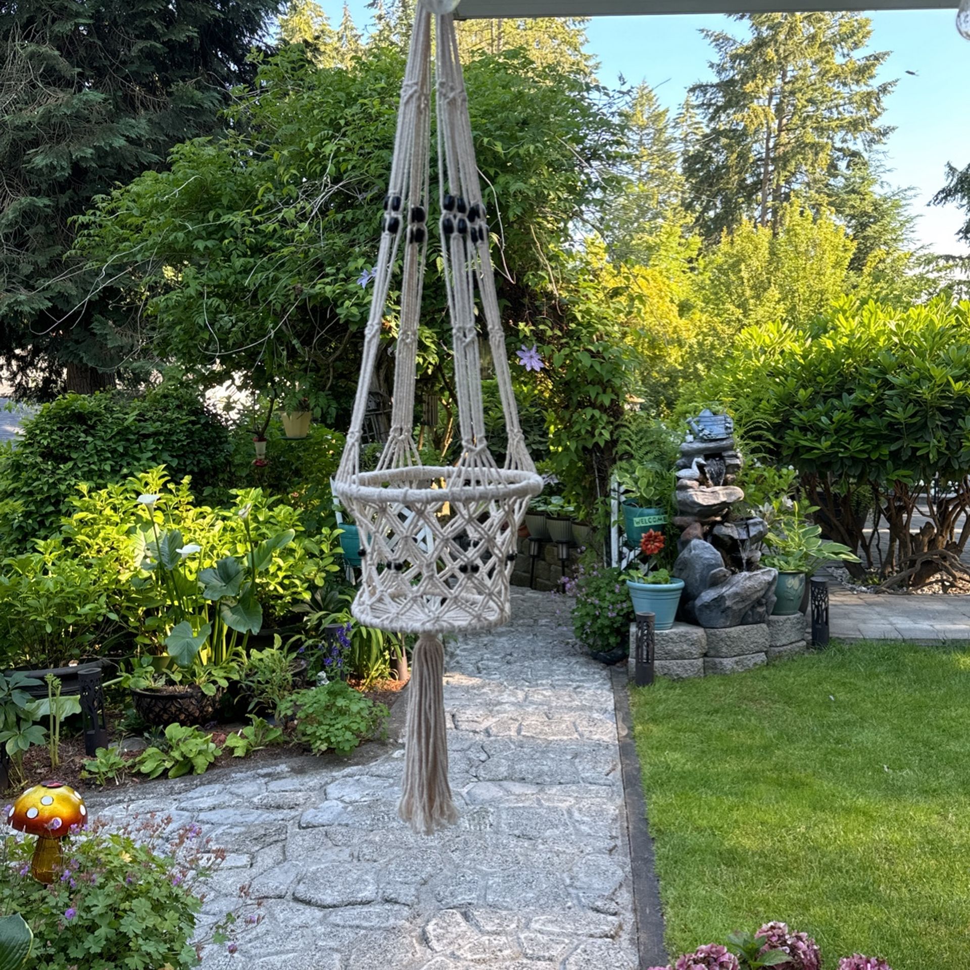 Macrame Hanging Plant Holder $25