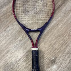 Wilson Tennis Racket Pink Purple Rak Attack Junior  21 Mid Plus, 3 5/8 “