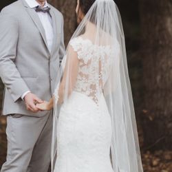 Lace Appliqué Wedding Veil