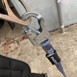 Eagle point climbing belt with Falltech safety lanyard
