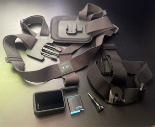 GoPro HERO 9 Black Bundle | Chest Mount Harness + Head Strap