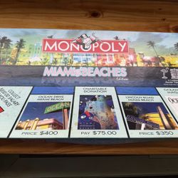 Monopoly Miami & The Beaches Edition RARE BRAND