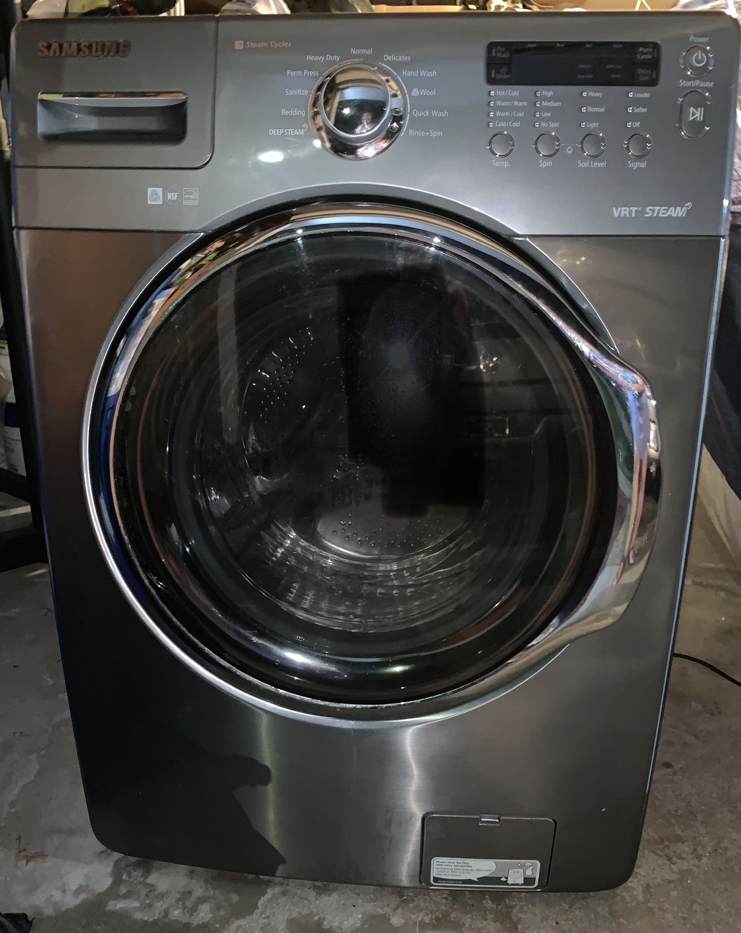 Samsung Stainless washing machine- works but doesn’t spin