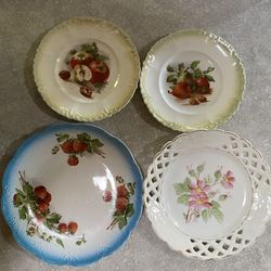 Antique Fruit & Flower Plates