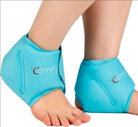 Comfytemp Hot/Cold Ankle Foot Gel Pack Wrap Blue Reusable Microwaveable 2 Pack