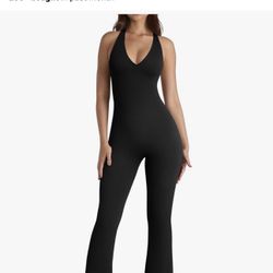 Bootcut  QQQ Halter Shirt Jumpsuit (S/M) 