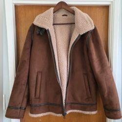 Men's Aviator Pilot Vegan Suede Sherpa

Jacket XI