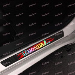 4PCS Carbon Fiber Car Door Scuff Sill Cover Panel Step Protector For HONDA NEW -(3-SDSR-HONDA-NEO