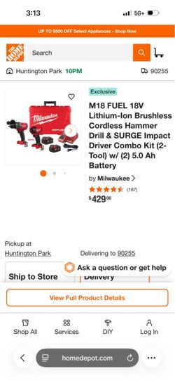 Milwaukee drill combo M18 New