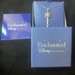 Genuine Diamond Disney Key Necklaces and a Ring 