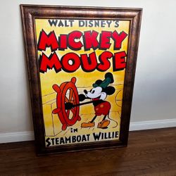 Mickey Mouse Steamboat Willie Artwork 28 X 40