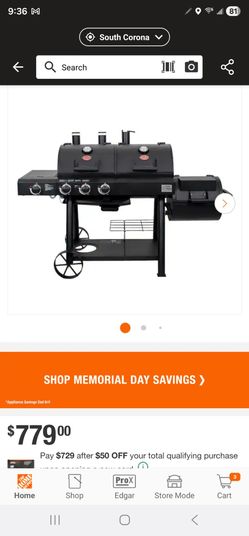 Smoker grill combo.