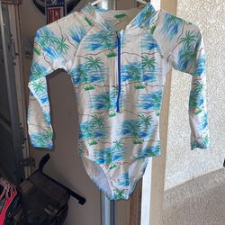 Size 6/7 Girls Long Sleeve Bathing Suit