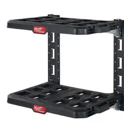 Milwaukee PACKOUT 22.3 in. Black Resin Racking Kit with Metal Reinforced Frame and Integrated Handle
