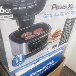 PowerXL Grill Air Fryer Combo 12-in-1 Indoor Grill, Air Fryer, Slow Cooker, Roast, Bake