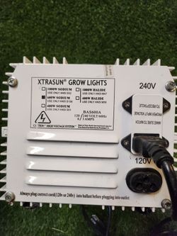 Xtrasun 600w grow light magnetic ballast