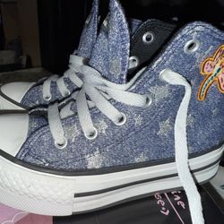 Coraline Hightop Platform Converse Size 12 Youth 