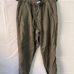 Nine West Size M Joggers Drawstrings Green