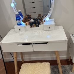 Vanity Set With LED Light And Chair  Thumbnail