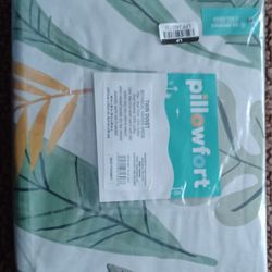 Twin Duvet Set Botanical Garden Green New 100 % Cotton