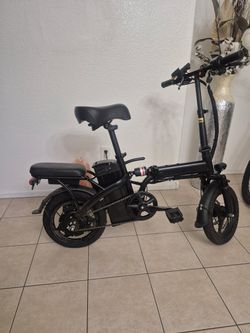 Black Folding Electric Bike