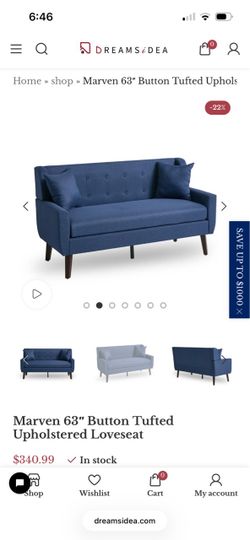 Tavian 62.6" Tufted Upholstered Loveseat Sofa