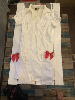 Vintage Nurse Halloween Costume ( Dress & Stockings)