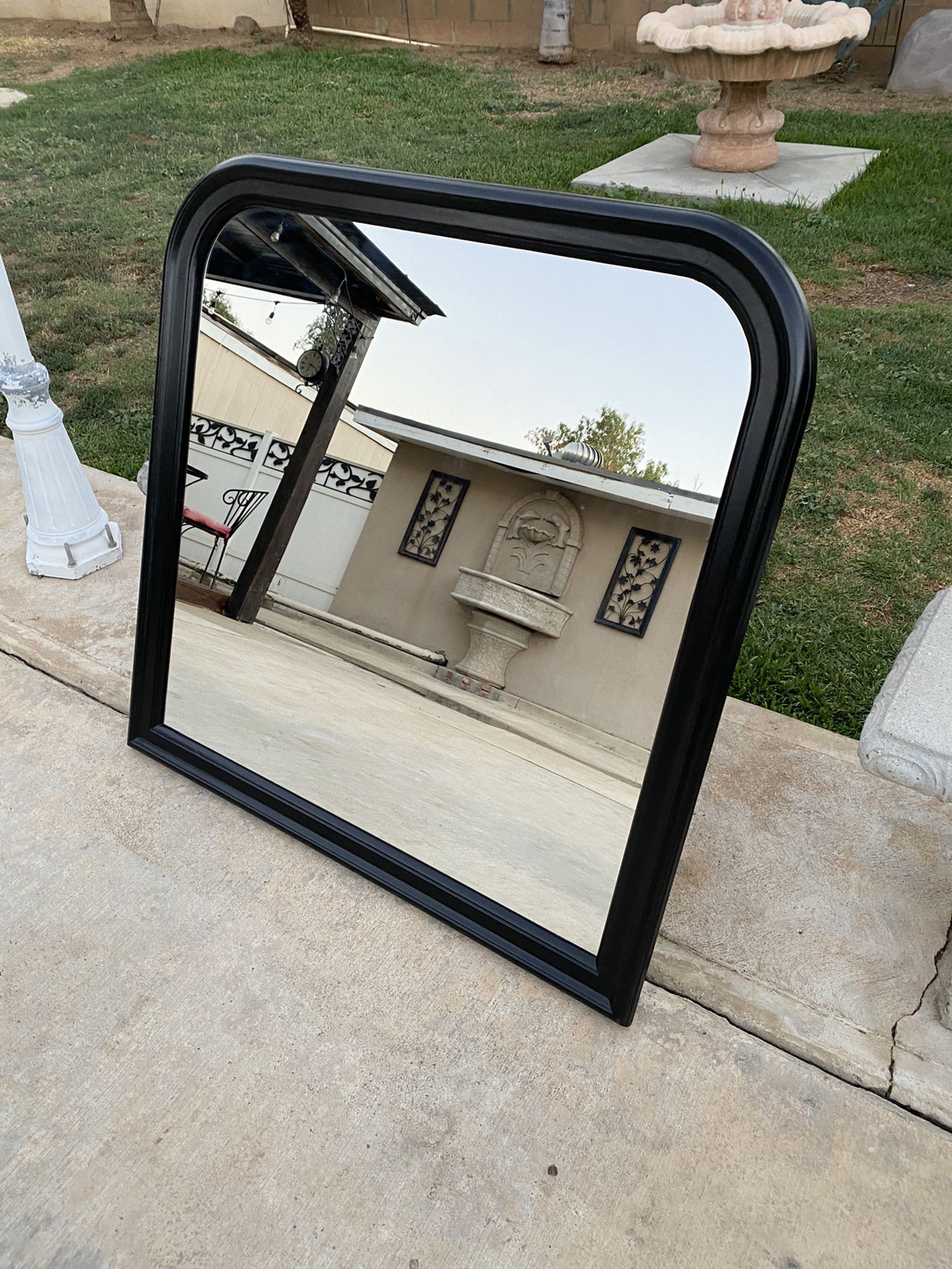 Mirror with black frame