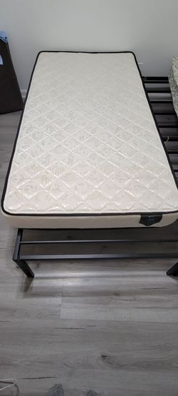 Twin Mattress with Metal Bed Frame