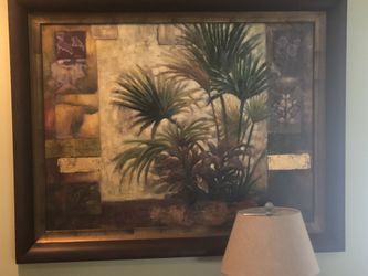 Tropical original wall art painting, originally paid $1200