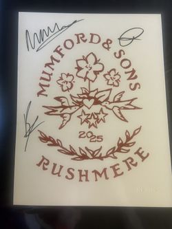Mumford & Sons Autograph Poster & Commemorative Poster 
