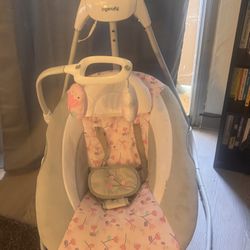 Pink Baby Swing