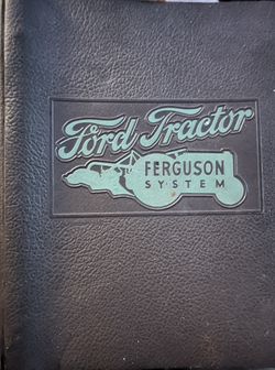Vintage Ford Ferguson Binder With 7 Books Inside It.