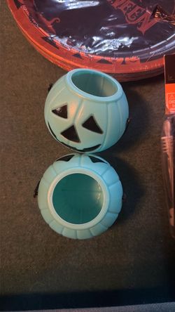 Halloween party small jack-o-lantern buckets