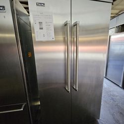 42" VIKING BUILT IN STAINLESS STEEL REFRIGERATOR 