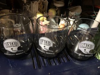 1970’s Cincinnati Bengals Burger Chef 3 glass set