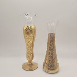 2 Mid Century Dainty Bud Vases